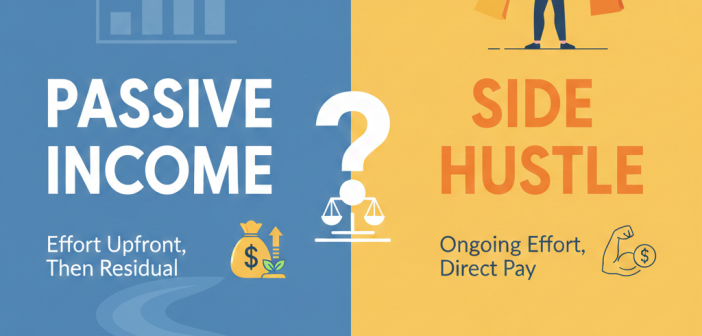 passive income vs side hustle